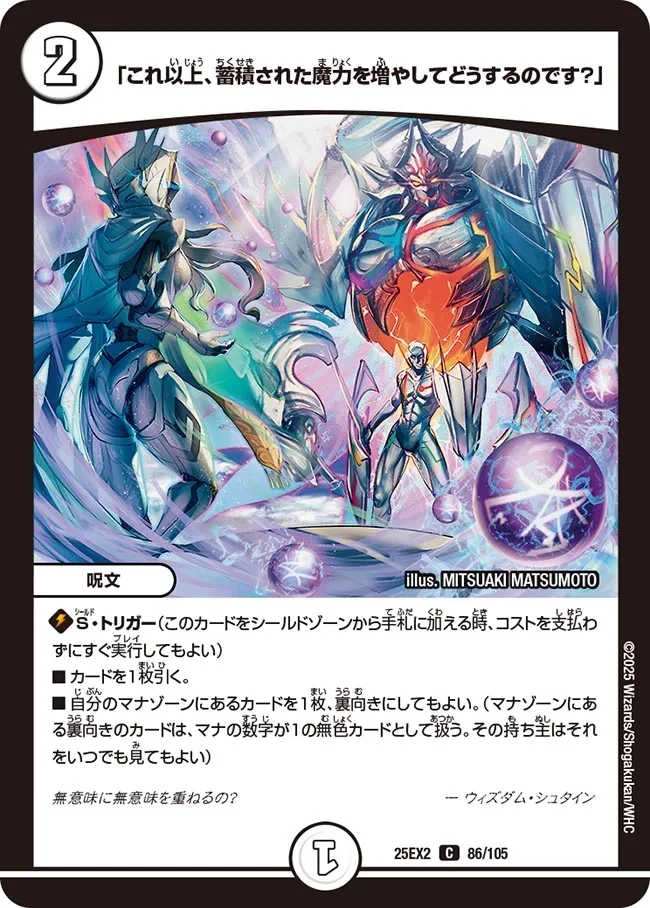 「これ以上、蓄積された魔力を増やしてどうするのです?」 FRONT