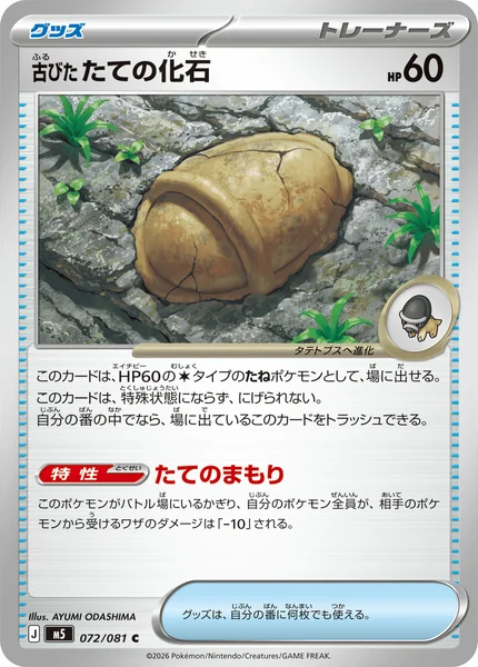 古びたたての化石 (M5 072/081)