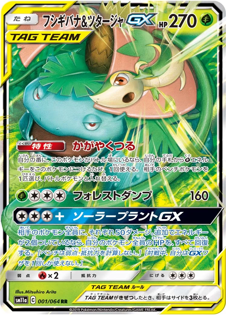 フシギバナ&ツタージャGX (SM11a 001/064)